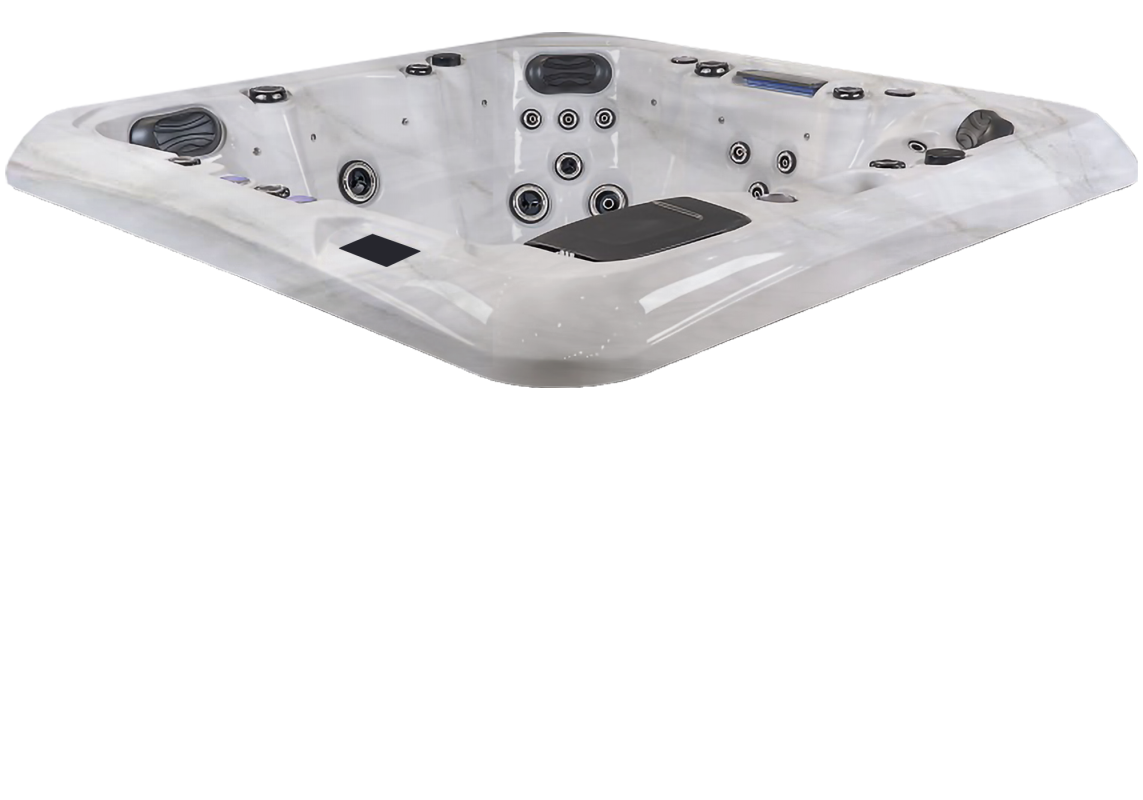 Školjka masažnega bazena Alpha 815 v barvi white marble.