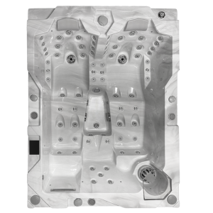 Masažni bazen Alpha 921 za 3 osebe, pogled od zgoraj navzdol.